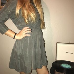 Button up green dress